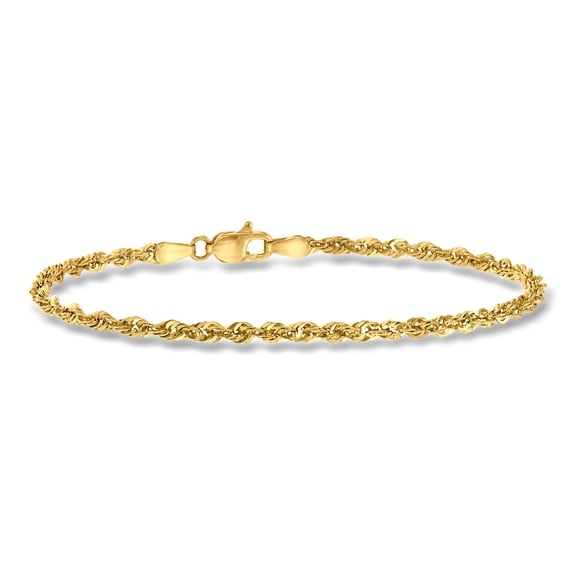 Ross-Simons 14kt Yellow Gold 2.6mm Rope-Chain Bracelet, Women's, Adult