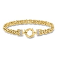thumbnail image 1 of Ross-Simons 14kt Yellow Gold Byzantine Bracelet With Diamond Accents, Women's, Adult, 1 of 6