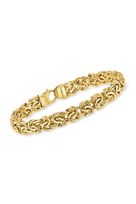 14kt Yellow Gold Byzantine Bracelet, Women's, Adult