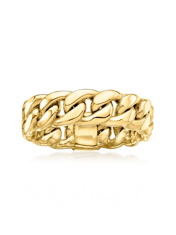 14kt Yellow Gold Curb-Link Ring, Women's, Adult