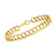 thumbnail image 1 of Ross-Simons 14kt Yellow Gold Double-Oval Link Bracelet, Women's, Adult, 1 of 4