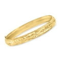 thumbnail image 1 of Ross-Simons 14kt Yellow Gold Floral Etched Bangle Bracelet, Women's, Adult, 1 of 5