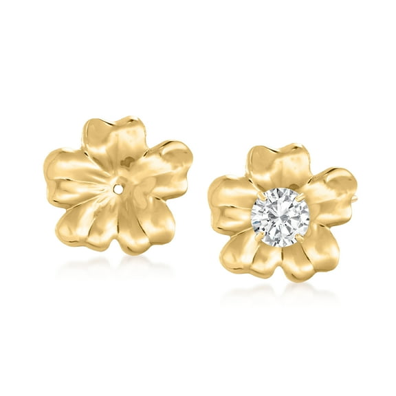 Ross-Simons 14kt Yellow Gold Flower Petal Earring Jackets, Women's, Adult
