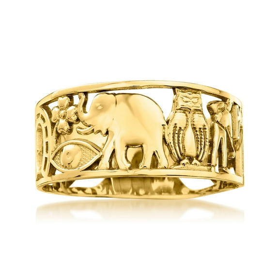Ross-Simons 14kt Yellow Gold Good Luck Ring, Women's, Adult