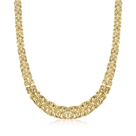Ross-Simons 14kt Yellow Gold Graduated Byzantine Necklace, Women's, Adult