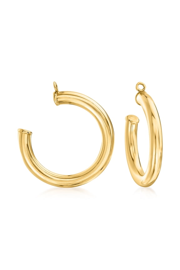 14kt Yellow Gold Hoop Earring Jackets, Women's, Adult