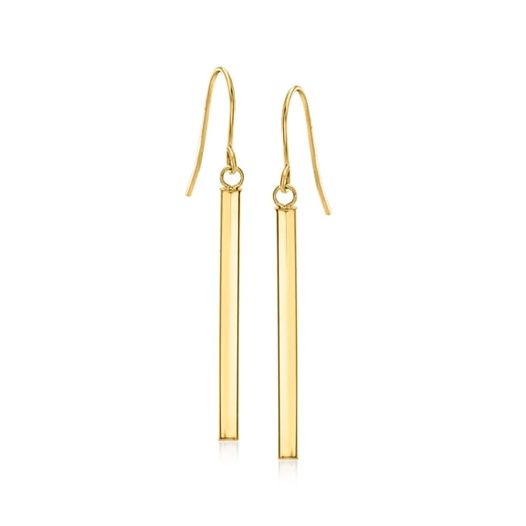 Ross-Simons 14kt Yellow Gold Linear Drop Earrings, Women's, Adult