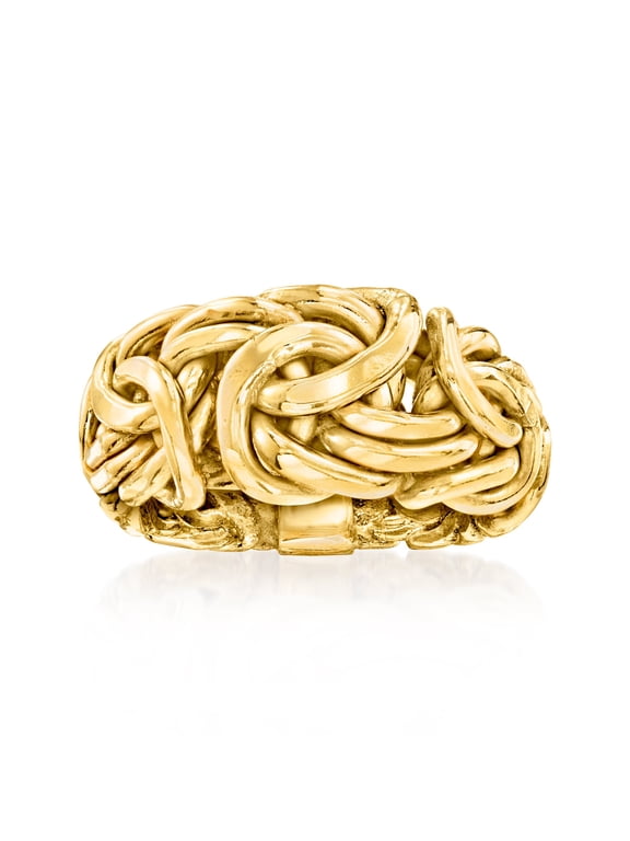 14kt Yellow Gold-Plated Byzantine Ring, Women's, Adult
