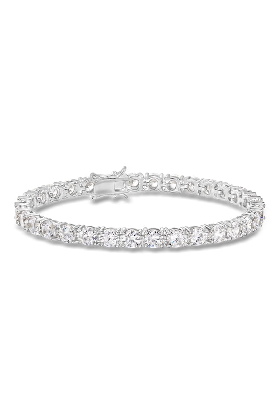 15.00 ct. t.w. CZ Tennis Bracelet in Sterling Silver, Women's, Adult
