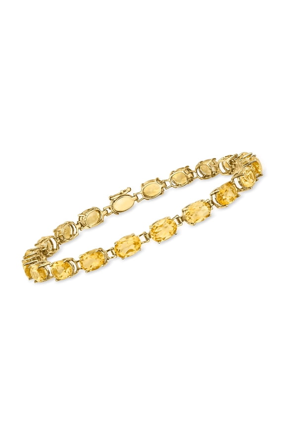 17.00 ct. t.w. Citrine Tennis Bracelet in 14kt Yellow Gold, Women's, Adult