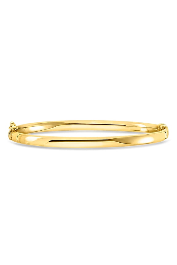 18kt Gold Over Sterling Bangle Bracelet, Women's, Adult
