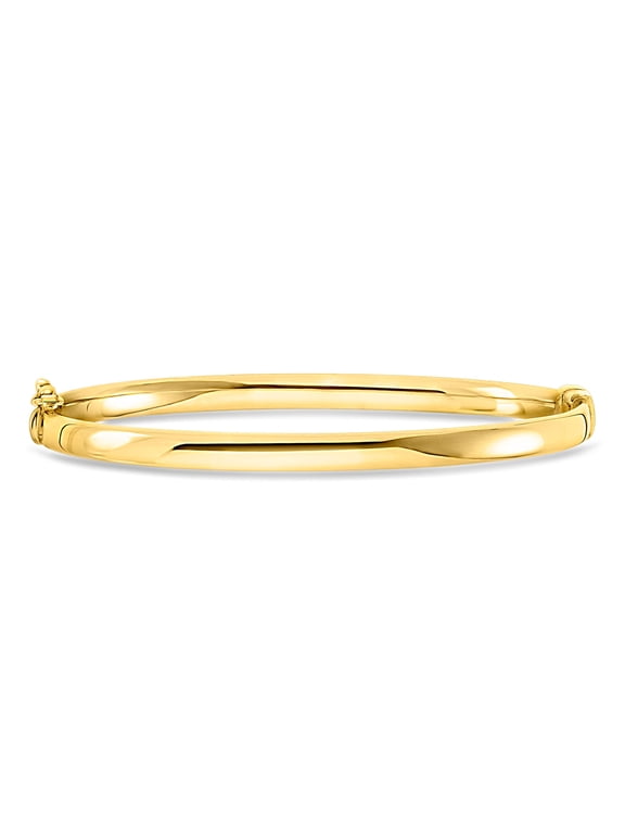 18kt Gold Over Sterling Bangle Bracelet, Women's, Adult