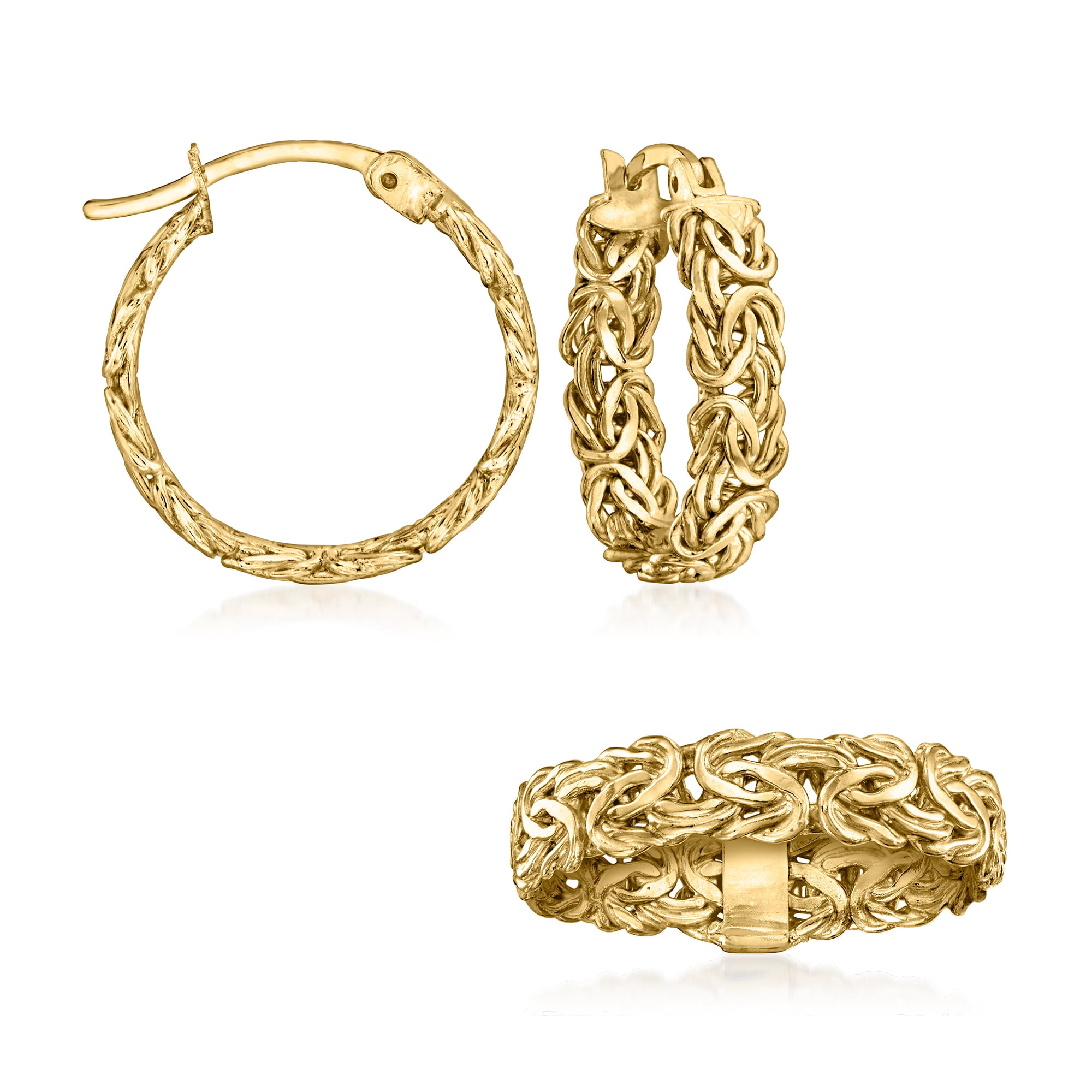 Ross-Simons 18kt Gold Over Sterling Mesh Bracelet. 7 inches 並行輸入品 18kt Gold Over Sterling Byzantine Ring | Ross Simons