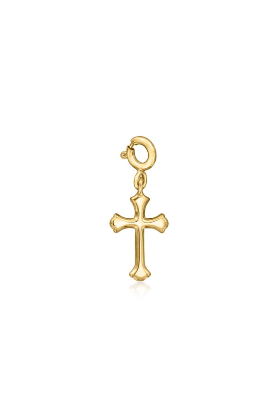 18kt Gold Over Sterling Cross Charm, Women's, Adult