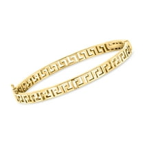 Ross-Simons 18kt Gold Over Sterling Greek Key Bangle Bracelet, Women's, Adult
