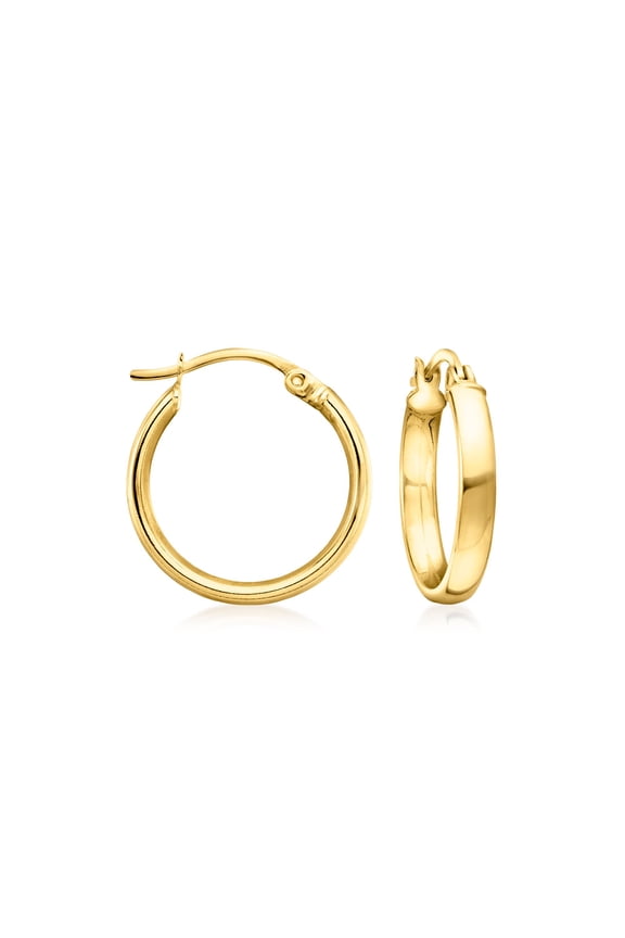 18kt Gold Over Sterling Hoop Earrings, Women's, Adult
