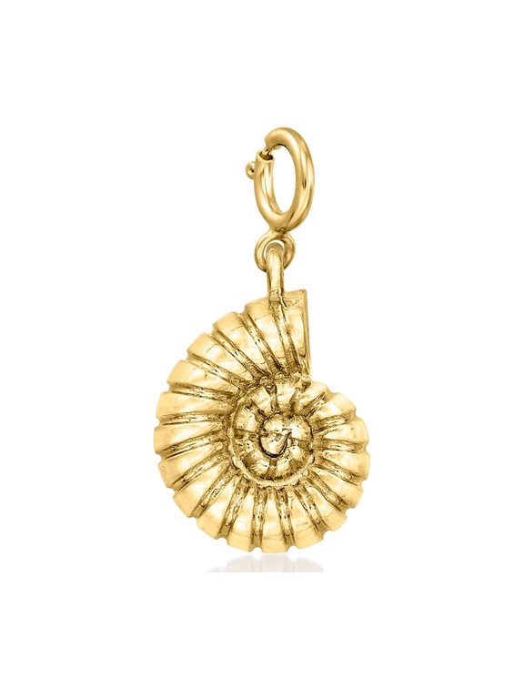 18kt Gold Over Sterling Nautilus Seashell Charm, Women's, Adult