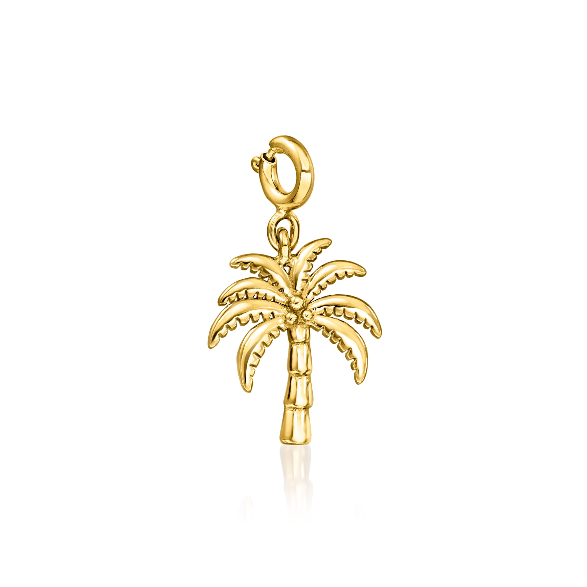 Ross-Simons 18kt Gold Over Sterling Palm Tree Charm, Women's, Adult
