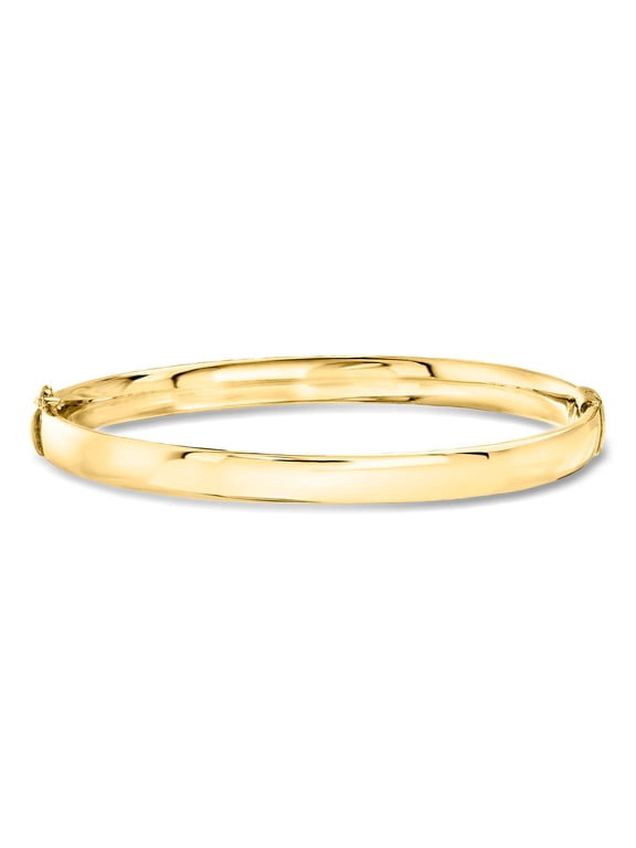 18kt Gold Over Sterling Polished Bangle Bracelet, Women's, Adult