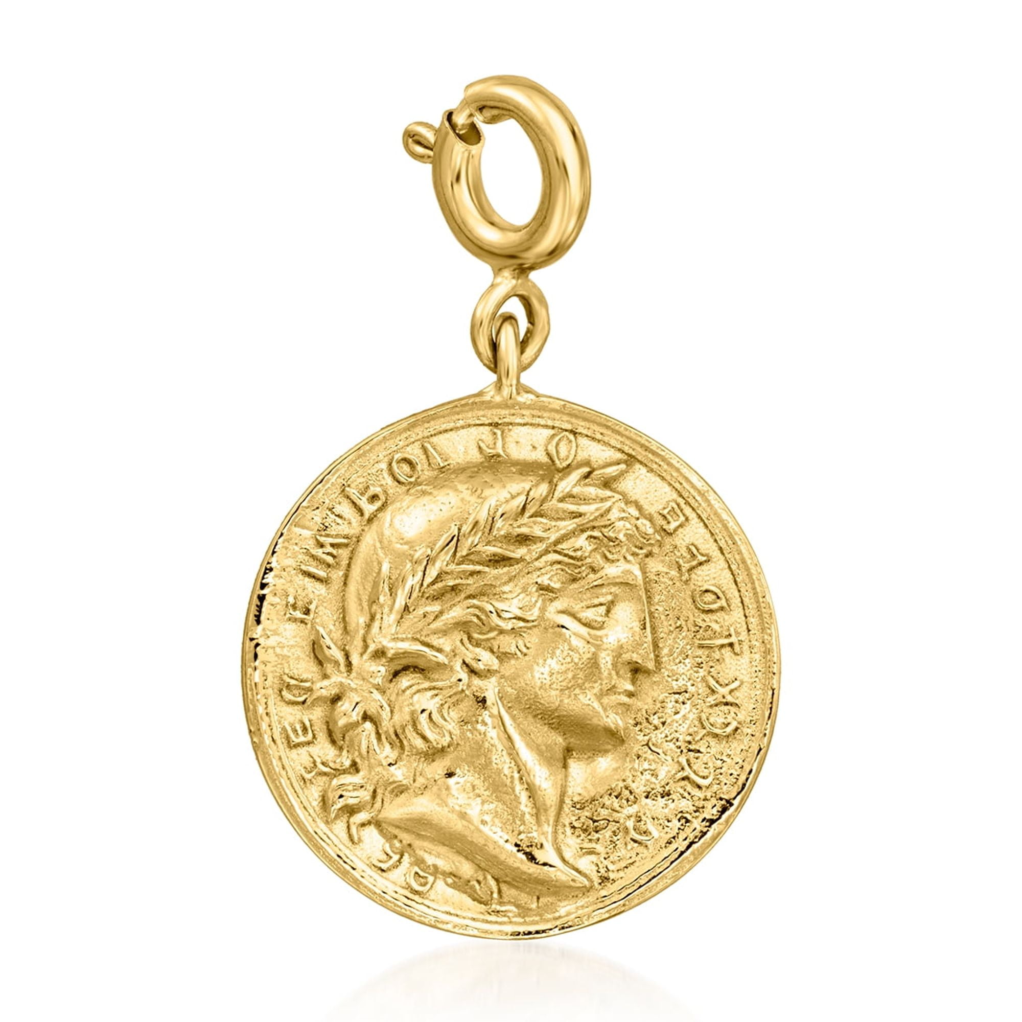 ROSS-SIMONS 18kt Gold Over Sterling Replica Vintage-Style Coin Charm, Women's, Adult