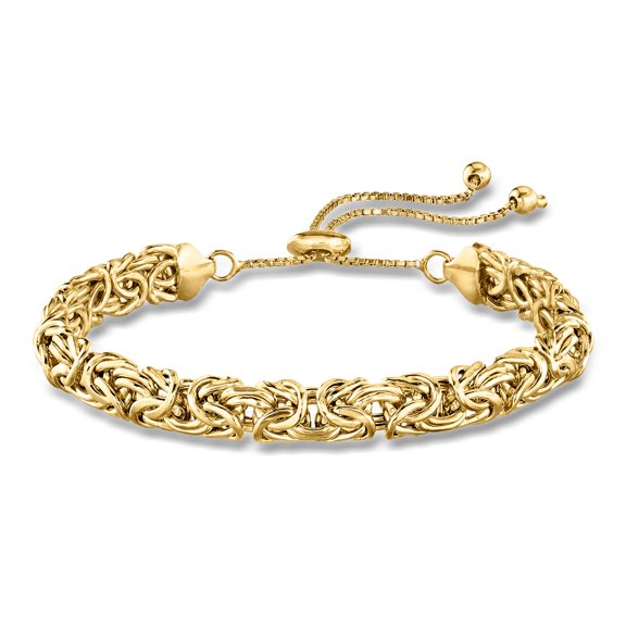 Ross-Simons 18kt Gold Over Sterling Silver Byzantine Bolo Bracelet, Women's, Adult