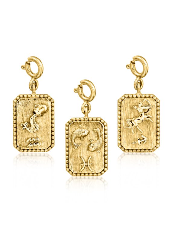 18kt Gold Over Sterling Zodiac Charm, Women's, Adult