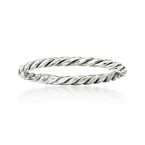Ross-Simons 18kt White Gold Roped Ring, Women's, Adult