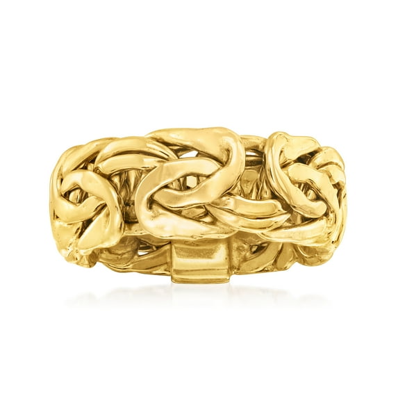 Ross-Simons 18kt Yellow Gold Over Sterling Silver Large Byzantine Ring, Women's, Adult