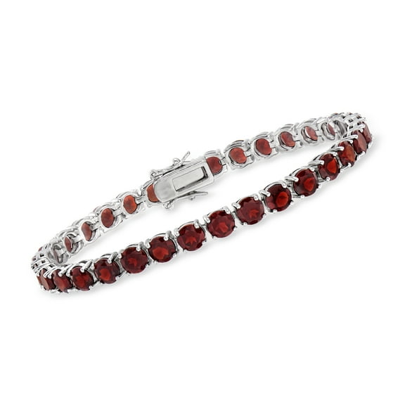 Ross-Simons 19.20 ct. t.w. Garnet Tennis Bracelet in Sterling Silver, Women's, Adult