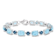 Ross-Simons 19.50 ct. t.w. London and Sky Blue Topaz Bracelet in Sterling Silver, Womens, Adult