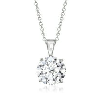 Ross-Simons 2.00 Carat Lab-Grown Diamond Solitaire Necklace in 14kt White Gold, Women's, Adult