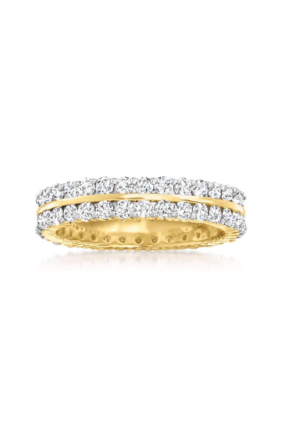 2.00 ct. t.w. Diamond 2-Row Eternity Band in 14kt Yellow Gold, Women's, Adult