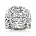 thumbnail image 1 of Ross-Simons 2.00 ct. t.w. Diamond Multi-Row Ring in Sterling Silver, Women's, Adult, 1 of 7