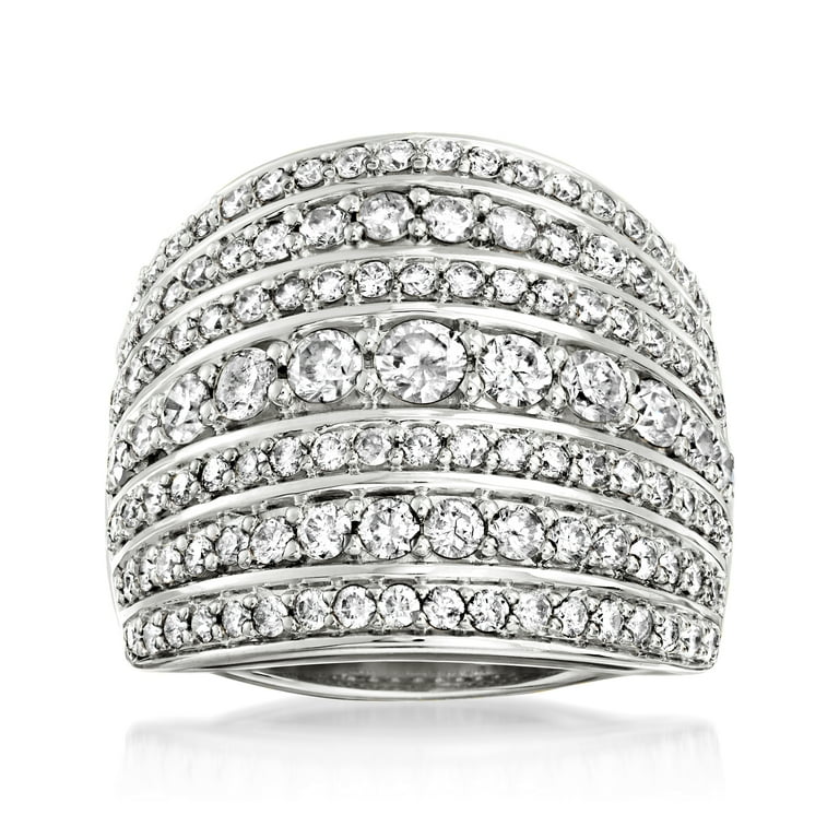 Ross Simons 2.00 ct. t.w. Diamond Multi Row Ring in Sterling