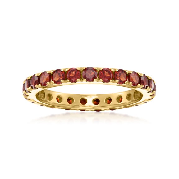 Ross-Simons 2.00 ct. t.w. Garnet Eternity Band in 18kt Gold Over Sterling, Women's, Adult