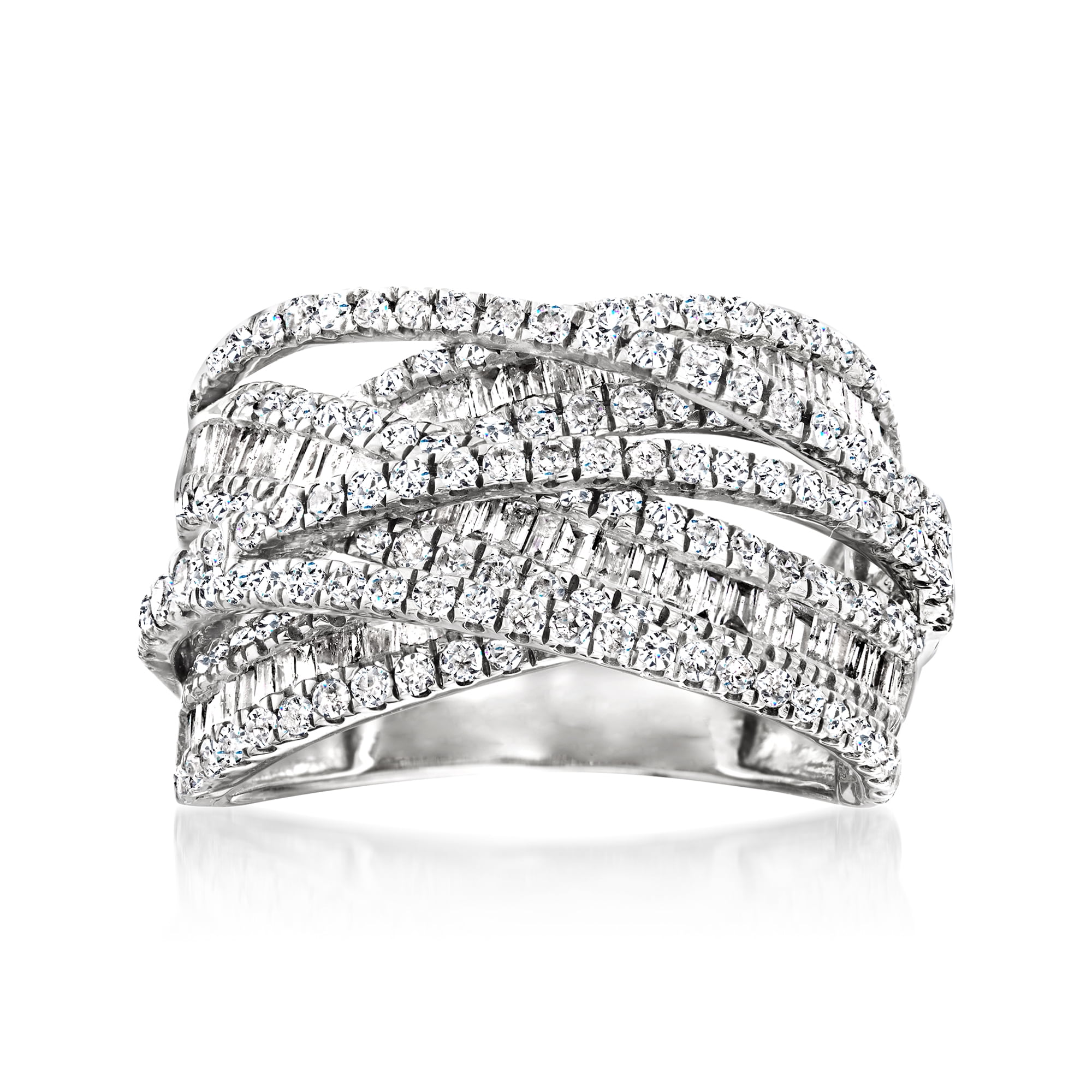 Ross-Simons 2.30 ct. t.w.CZ 2.00 ct. t.w.人工サファイアステーションネックレス スターリングシルバー, マルチ,並行輸入