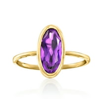 Ross-Simons 2.10 Carat Oval Amethyst Ring in 14kt Yellow Gold, Women's, Adult