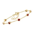 thumbnail image 1 of Ross-Simons 2.50 ct. t.w. Bezel-Set Ruby Station Bracelet in 18kt Gold Over Sterling, Women's, Adult, 1 of 5