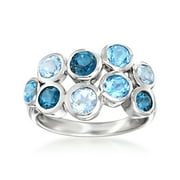 Ross-Simons 2.50 ct. t.w. Blue Topaz Bubble Ring in Sterling Silver, Women's, Adult