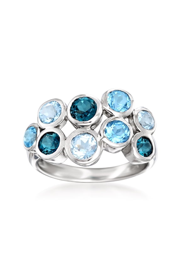 2.50 ct. t.w. Blue Topaz Bubble Ring in Sterling Silver, Women's, Adult