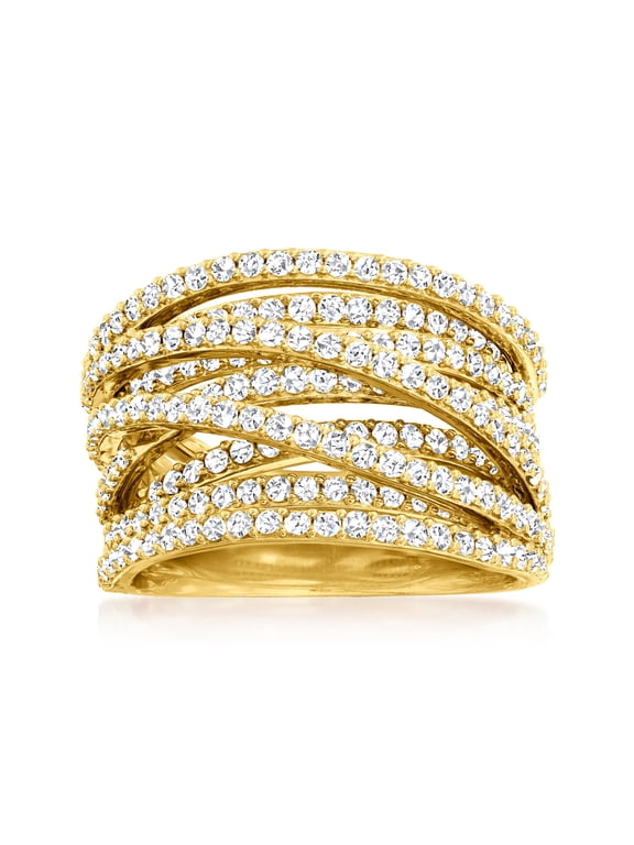 2.50 ct. t.w. Diamond Highway Ring in 18kt Gold Over Sterling, Women's, Adult