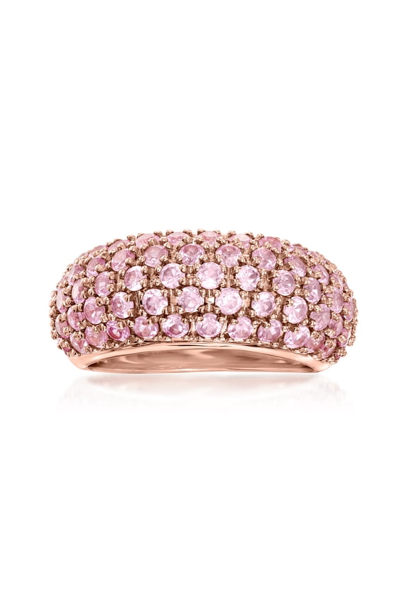 2.50 ct. t.w. Pave Pink Sapphire Ring in 14kt Rose Gold, Women's, Adult