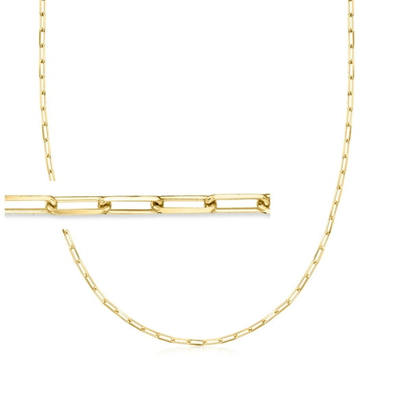 Ross-Simons 2.5mm 18kt Gold Over Sterling Paper Clip Link Necklace, Women's, Adult