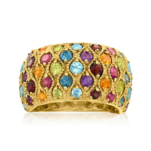 Ross-Simons 2.60 ct. t.w. Multi-Gemstone Ring in 18kt Gold Over Sterling, Women's, Adult