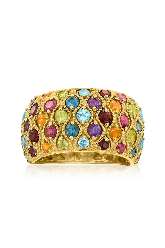 2.60 ct. t.w. Multi-Gemstone Ring in 18kt Gold Over Sterling, Women's, Adult