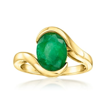 Ross-Simons 2.70 Carat Emerald Swirl Ring in 18kt Gold Over Sterling, Women's, Adult