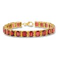 thumbnail image 1 of Ross-Simons 25.00 ct. t.w. Garnet Bracelet With 2.00 ct. t.w. Citrines in 18kt Gold Over Sterling, Women's, Adult, 1 of 8