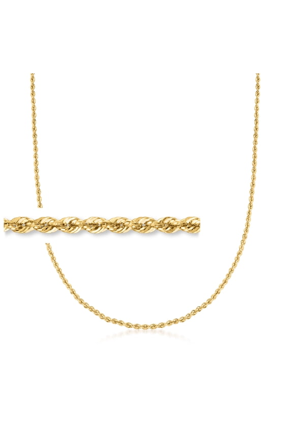 2mm 14kt Yellow Gold Rope-Chain Necklace, Women's, Adult