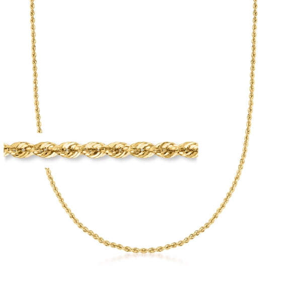 Ross-Simons 2mm 14kt Yellow Gold Rope-Chain Necklace, Women's, Adult