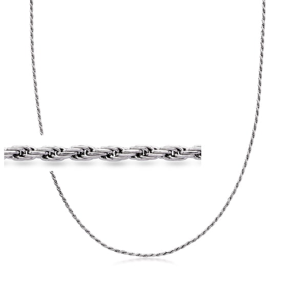Ross-Simons 2mm Sterling Silver Rope-Chain Necklace, Women's, Adult